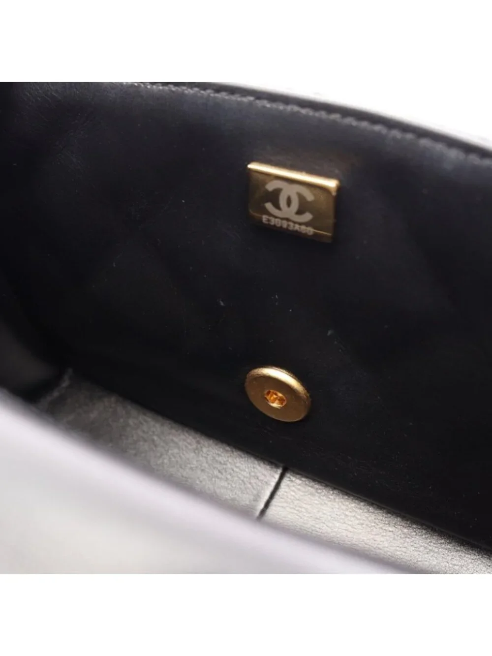 Chanel Shoulder Bag Mini Flap Quilted Black Leather
